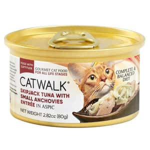 CATWALK 貓罐頭 CATWALK 貓主食罐 吞拿魚 + 小鳀魚 Tuna with Small Anchovies Entrée 80g (CW-SLC)