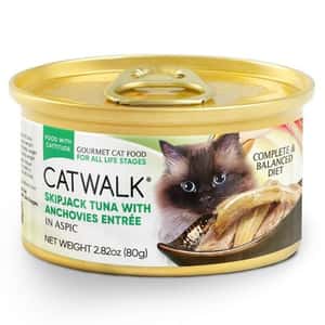 CATWALK 貓罐頭 CATWALK 貓主食罐 吞拿魚 + 鳀魚 Tuna with Anchovies Entrée 80g (CW-PUC)