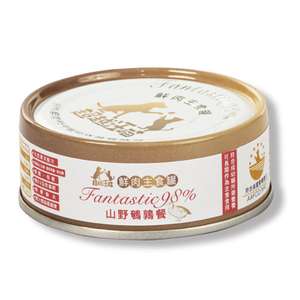 超越汪喵 貓罐頭 貓濕糧推薦：超越汪喵 98%鮮肉主食罐 山野鵪鶉餐 80g (BP0003)
