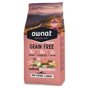 ownat 狗糧推薦：ownat 狗糧 全齡犬糧 放牧雞⾁與火雞 小顆粒 3kg (31429)