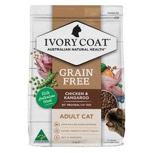 Ivory Coat 貓糧 貓乾糧推薦：Ivory Coat 貓糧 袋鼠肉雞肉室內成貓配方 2kg (新配方) (ICKC2K)