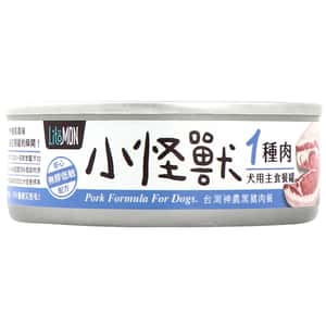 怪獸部落 狗罐頭 怪獸部落 1&2種肉狗主食罐 狗主食罐 純黑豬肉 80g (A018)