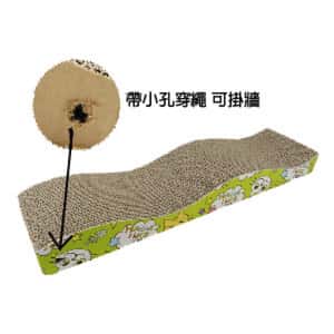 貓抓板 貓爬架 貓玩具 瓦楞紙貓抓板 The Cat's Favorite七彩平底波浪形 可掛牆