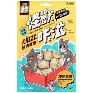 怪獸部落 怪獸部落 貓狗零食 KAZZZ卡滋零食 凍乾扇貝 25g (D509)