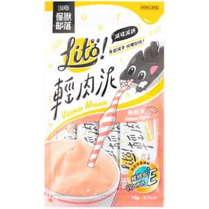 怪獸部落 貓零食狗零食 怪獸部落 貓狗零食 Litö ! 輕肉泥 純鮭魚 維他命E添加 10gx4 (一包4條) (C349)