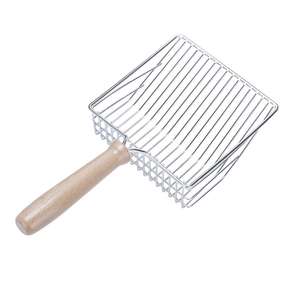 寵物用品-沒有品牌 貓咪日常用品推薦：木柄金屬貓砂鏟 1個