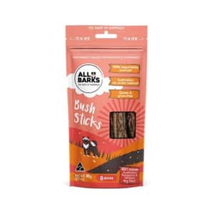 All Barks 狗零食 All Barks Bush Sticks 袋鼠鹿肉棒棒狗小食 110g (DTABFAAB009ZZ)