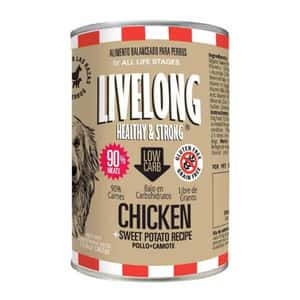 LIVELONG 狗罐頭 LIVELONG 狗罐頭 無穀物雞肉+甜薯 362g (21900)