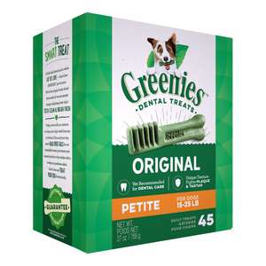 Greenies 狗零食推薦：Greenies 狗零食 Original Petite 潔齒骨 迷你犬用 45支 27oz (10258166) (GR503)