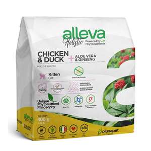 alleva 貓糧 貓乾糧推薦：alleva 草本呵護完整配方貓乾糧 幼貓 400g (P00128)