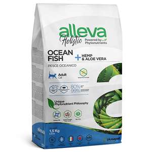alleva 貓糧 貓乾糧推薦：alleva 草本呵護完整配方貓乾糧 成貓 海魚 1.5kg (P00131)