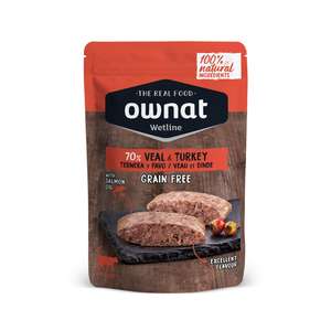 ownat 貓罐頭 貓濕糧推薦：ownat 貓濕糧 放牧小牛肉與火雞 85g (57001)