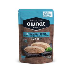 ownat 貓罐頭 貓濕糧推薦：ownat 貓濕糧 三文魚與鯡魚 85g (57002)
