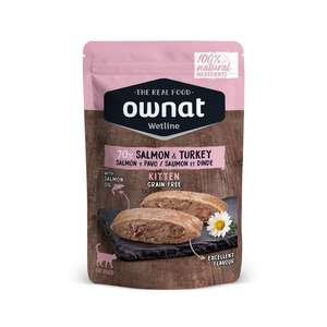 ownat 貓罐頭 貓濕糧推薦：ownat 貓濕糧 幼貓 三文魚與放牧火雞 85g (57007)