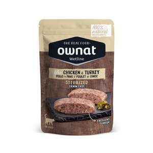 ownat 貓罐頭 貓濕糧推薦：ownat 貓濕糧 放牧雞肉與火雞 85g (57005)