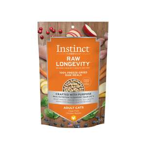 Instinct 本能 貓糧 貓乾糧推薦：Instinct 貓糧 本能 貓糧 無穀物凍乾長壽成貓生肉主食糧 走地雞肉 9.5oz (621515)