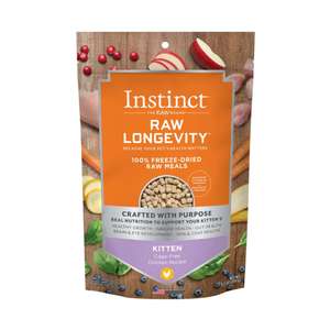 Instinct 本能 貓糧 貓乾糧推薦：Instinct 貓糧 本能 貓糧 無穀物凍乾長壽幼貓生肉主食糧 走地雞肉 9.5oz (621508)