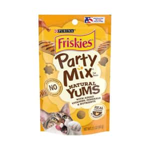 Friskies 貓零食 Friskies喜躍 Party Mix Natural Yums 貓零食 貓脆餅 雞肉 2.1oz (12382170)