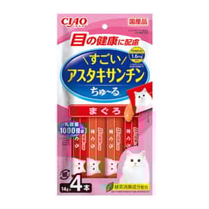 CIAO 貓零食 貓零食 CIAO 肉泥 貓零食 驚人的蝦青素 眼睛健康 14g 4本入 (SC-431)