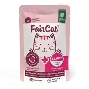 Green Petfood 貓罐頭 貓濕糧推薦：Green Petfood FairCat Beauty 貓主食濕糧 皮膚美毛配方 大麻油+珍貴脂肪酸+蘆薈 85g (GW2316)