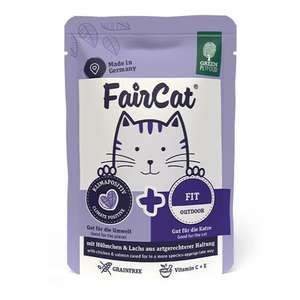 Green Petfood 貓罐頭 貓濕糧推薦：Green Petfood FairCat Fit 貓主食濕糧 高能量增肌配方 維生素C及E+左旋肉鹼 85g (GW2317)