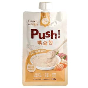 Push 貓零食 Push! 噗滋包 嚴選貓咪主食肉泥 三文魚+吞拿魚 110g (PH01)