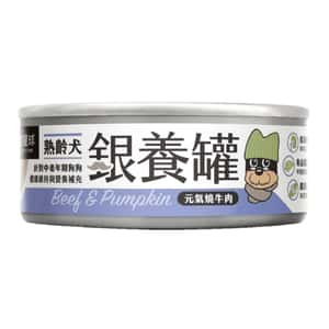 汪喵星球 狗罐頭 汪喵星球 狗罐頭 DogCatStar 銀養罐 熟齡犬95%低鈉無膠主食罐 元氣燒牛肉 80g (FM244)