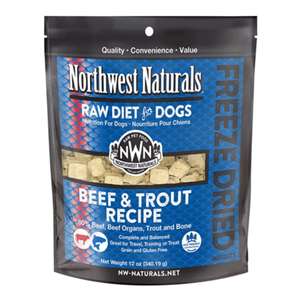 Northwest Naturals 狗糧推薦：Northwest Naturals 無穀物凍乾脫水狗糧 牛肉+鱒魚 12oz 340g (NWFDBFTR)