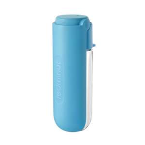 寵物用品-沒有品牌 狗狗日常用品推薦：小紅栗 特長水槽便攜式狗狗飲水水樽 藍色