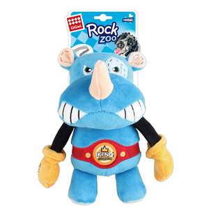 GiGwi 狗玩具推薦：GiGwi Rock Zoo拳擊手系列 金牌犀牛 (6779)