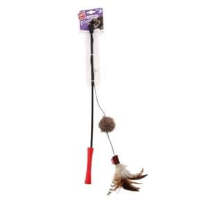 GiGwi Feather Teaser魔⼒貓棒 長毛絨/絨球 (款式隨機) (7014) (圖片3)