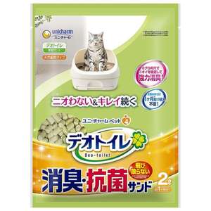 Unicharm 貓砂推薦：Unicharm 日本消臭大師防飛散消臭抗菌沸石 矽膠貓砂 原味 2L (ucc1)