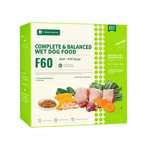 FOOD CHAIN 狗罐頭 FOOD CHAIN F60成⽝全營養低溫鮮煮主⻝糧 鴨⾁+磷蝦 100g 6包裝 (fc90627) 