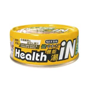 SEEDS 貓罐頭 SEEDS 貓罐頭 Health iN機能鮪⿂湯罐 ⽩身鮪⿂+芝⼠+維他命B群 80g (hi01s)