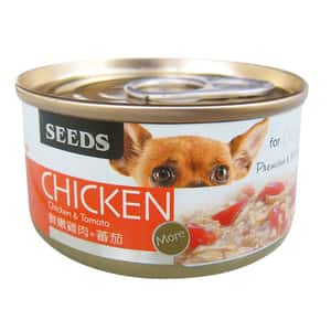 SEEDS 狗罐頭 SEEDS 狗罐頭 Chicken全天然雞⾁罐 鮮嫩純雞⾁+番茄 70g (ck02) 
