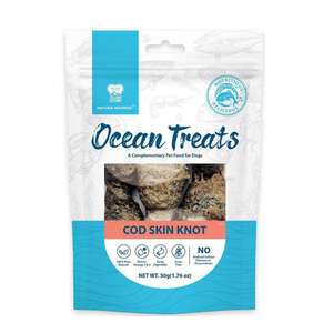 Natura Nourish 狗零食推薦：NATURA NOURISH Ocean Treats 深海鱈魚皮雞肉結骨 50g (DT72232)