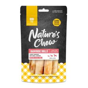 Natura Nourish 狗零食推薦：NATURA NOURISH Nature's Chew 雞肉牛皮卷 40g (DT72270)