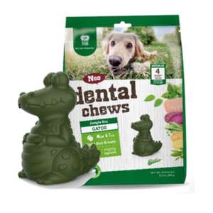 Natura Nourish 狗零食推薦：NATURA NOURISH Dental Chews 中大型犬用 薄荷味潔齒鰐魚 356g (QF9031A)