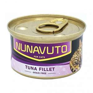NUNAVUTO 貓罐頭 貓濕糧推薦：NUNAVUTO 無穀物貓罐 吞拿魚片 80g (NU202390)