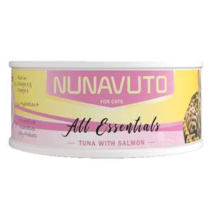 NUNAVUTO 貓罐頭 貓濕糧推薦：NUNAVUTO ALL Essentials 主食貓罐 濃湯系列 吞拿魚+三文魚 75g (NU204271)