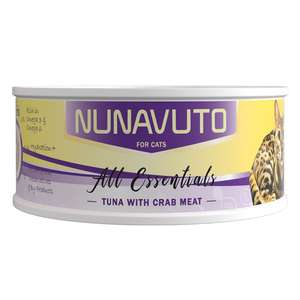 NUNAVUTO 貓罐頭 貓濕糧推薦：NUNAVUTO ALL Essentials 主食貓罐 濃湯系列 吞拿魚+蟹肉 75g (NU204288)