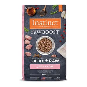 Instinct 本能 狗糧 Instinct 狗糧 無穀物生肉系列 皮膚毛髮健康配方 雞肉 18lb (659037)