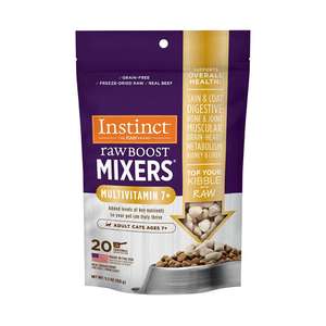 Instinct 本能 貓零食 寵物零食推薦：Instinct 本能 貓凍乾小食 7歲以上 多種維他命配方 0.75oz (600718)