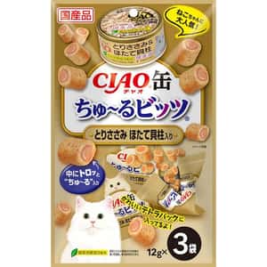 CIAO 貓零食 貓零食 CIAO 貓零食 日本軟心零食粒 扇貝雞肉片 12g x 3 袋 (CS-219)