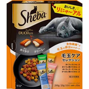 Sheba 貓零食 Sheba Duo Plus 貓零食 日本貓貓夾心酥 去毛球護理配方 20g 10袋入