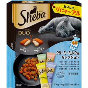Sheba 貓零食 Sheba Duo Plus 貓零食 日本貓貓夾心酥 奶油牛奶味 20g 10袋入