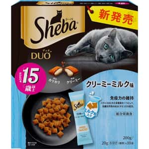 Sheba 貓零食 Sheba Duo 貓零食 日本貓貓夾心酥 15歲及以上 奶油牛奶味 20g 10袋入
