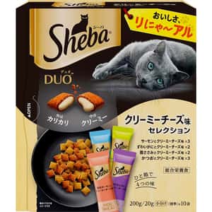 Sheba 貓零食 Sheba Duo 貓零食 日本貓貓夾心酥 奶油芝士味 20g 10袋入