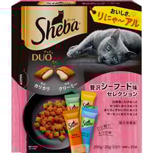 Sheba 貓零食 Sheba Duo 貓零食 日本貓貓夾心酥 精選奢華海鮮味 20g 10袋入