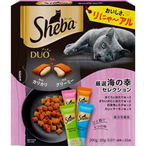 Sheba 貓零食 Sheba Duo 貓零食 日本貓貓夾心酥 海鮮 20g 10袋入